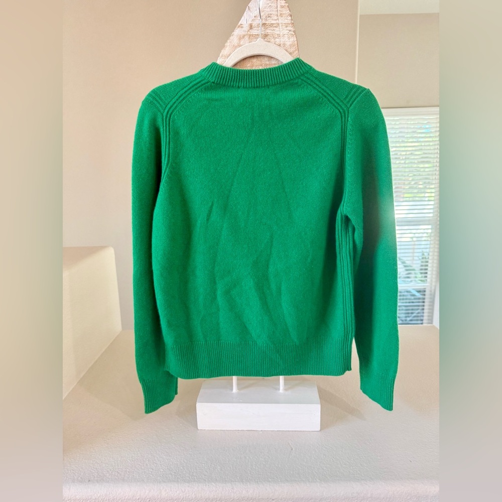 NWT! COS 100% CASHMERE crew neck pullover SWEATER in green Sz Xs - Picture 4 of 12